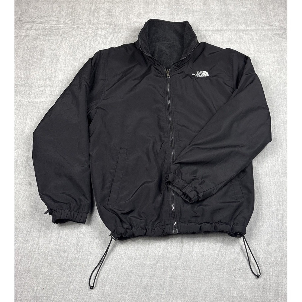 North Face Reversible Black Charcoal Full-zip Women's Fleece Size Small